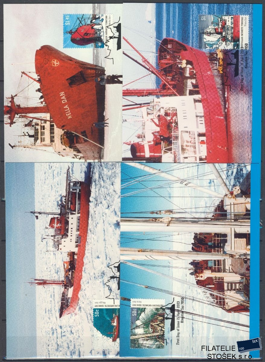 Australská Antarktida známky Maximkarty Mi 153-56