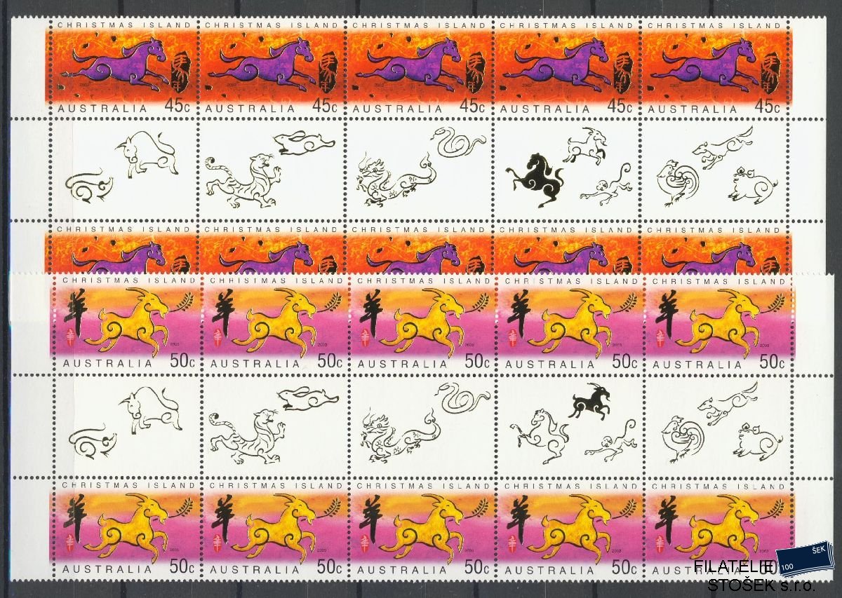 Christmas Islands známky Mi 483-84 Pásy
