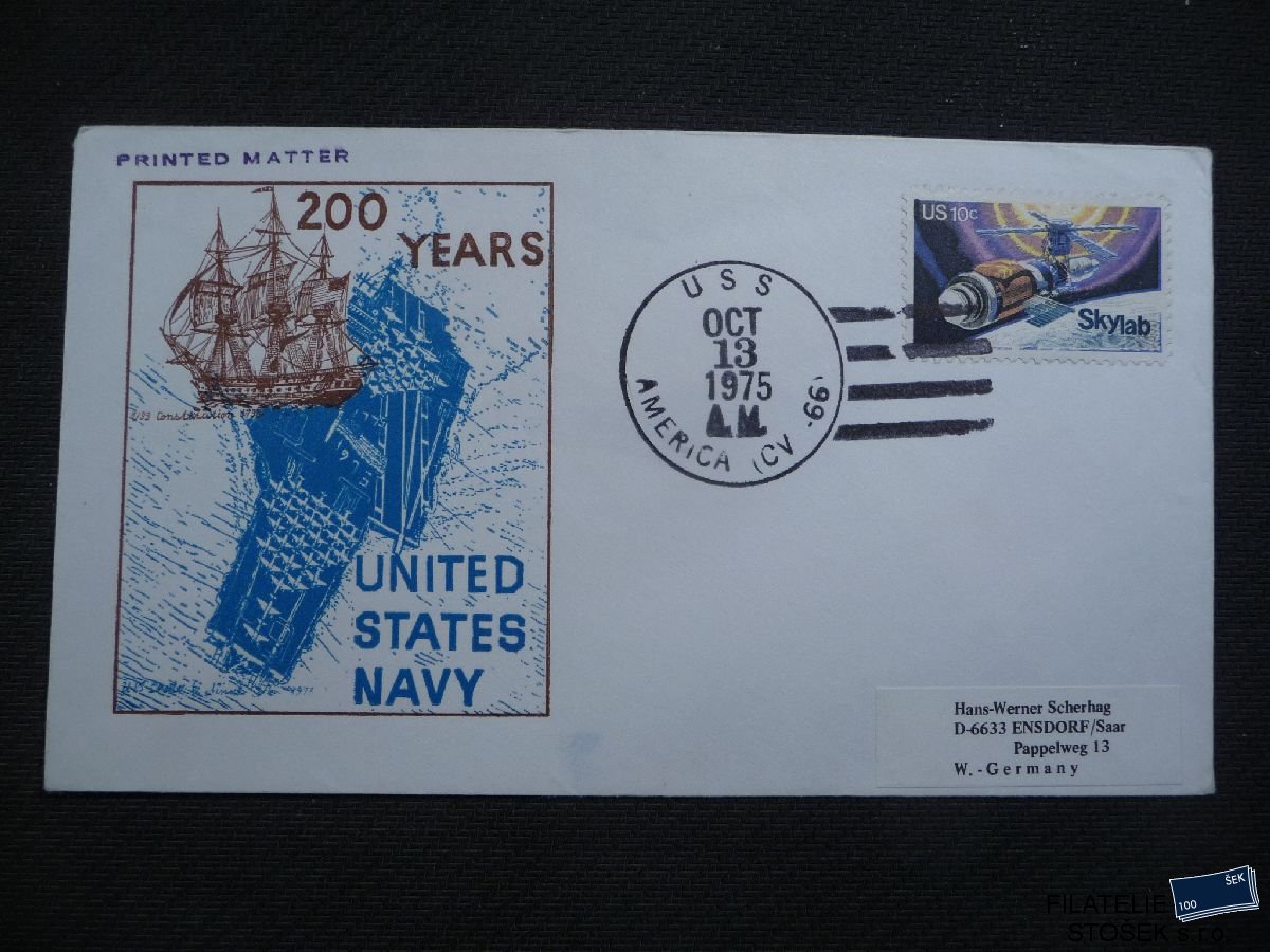 Lodní pošta celistvosti - USA - USS America