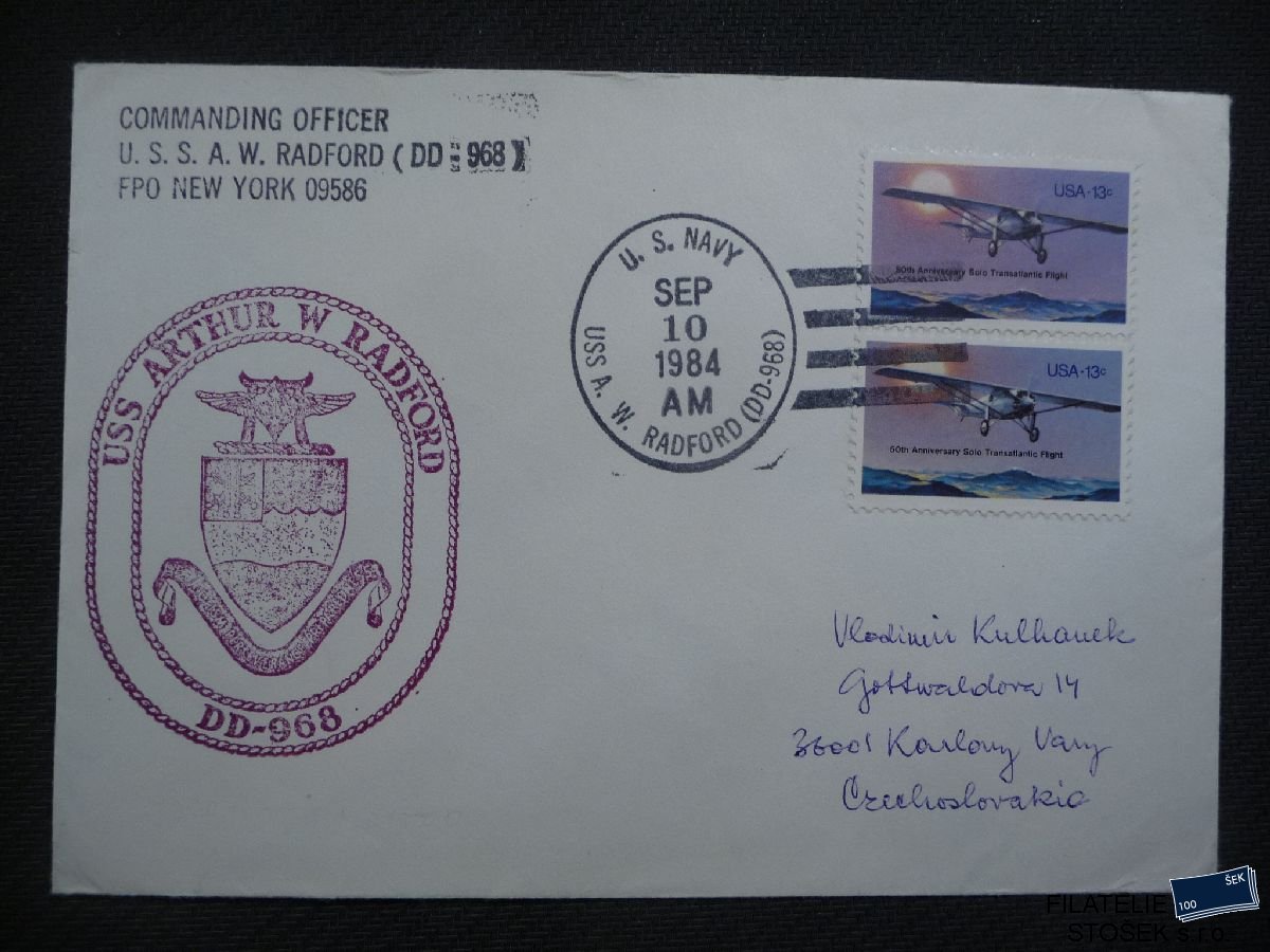 Lodní pošta celistvosti - USA - USS Artur W Radford
