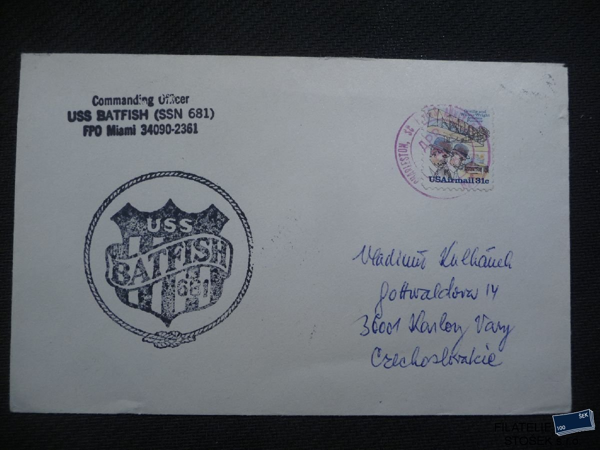 Lodní pošta celistvosti - USA - USS Batfish