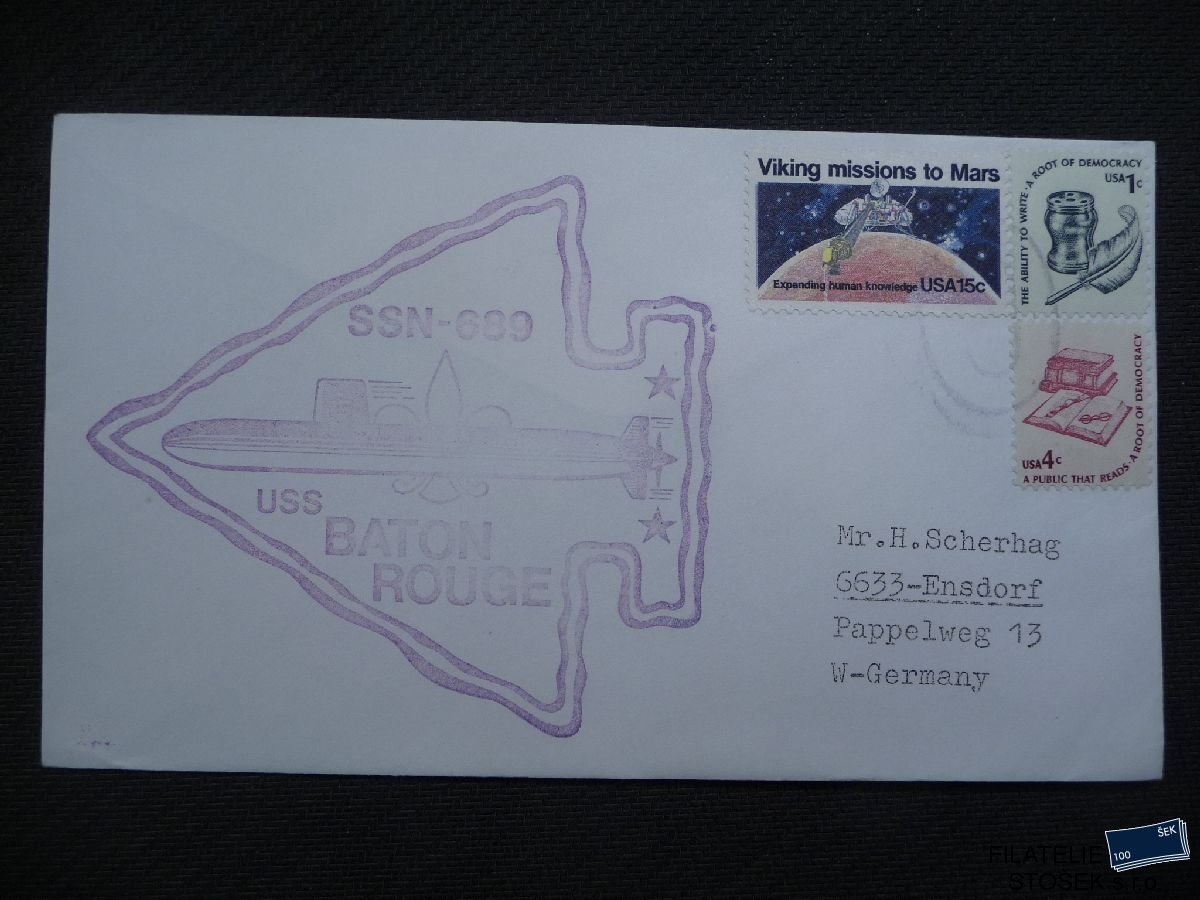 Lodní pošta celistvosti - USA - USS Baton Rouge