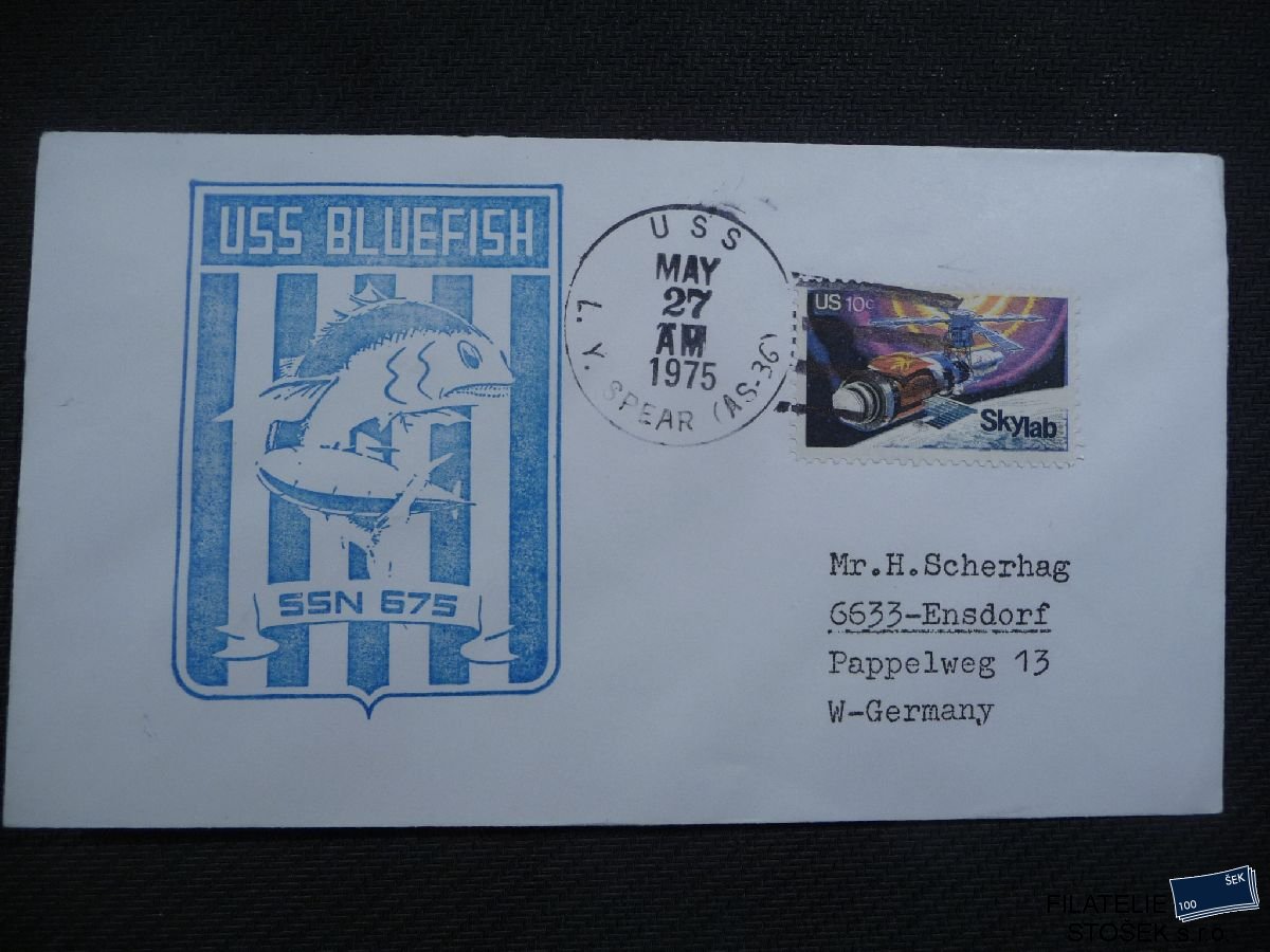 Lodní pošta celistvosti - USA - USS Bluefish