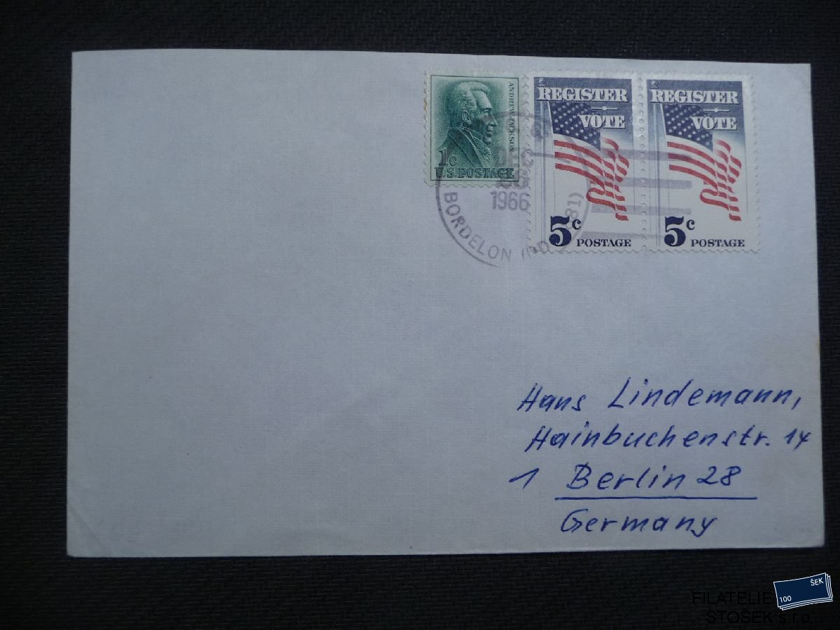 Lodní pošta celistvosti - USA - USS Bordelon