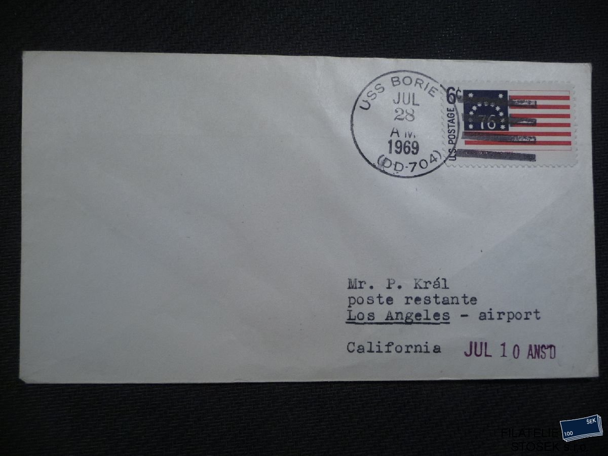 Lodní pošta celistvosti - USA - USS Borie