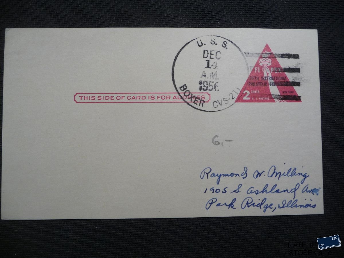 Lodní pošta celistvosti - USA - USS Boxer