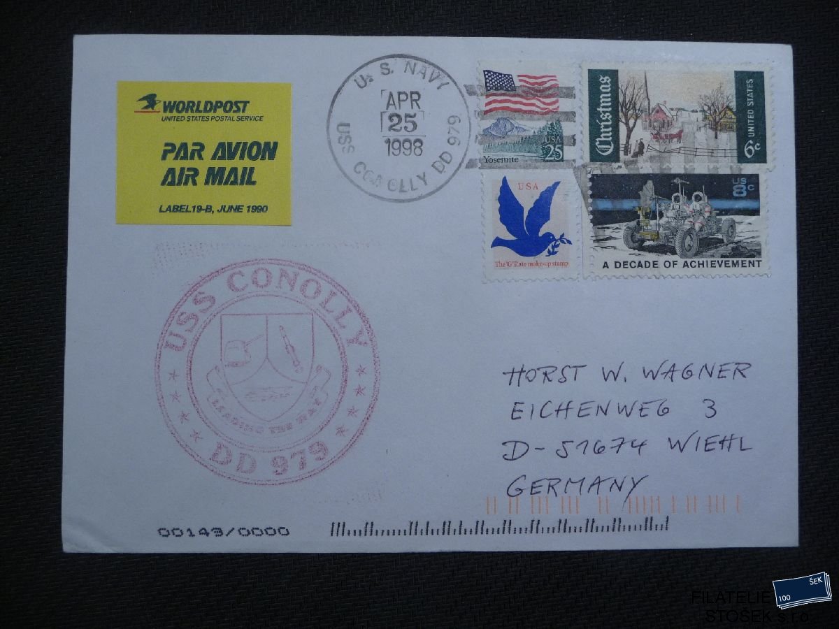 Lodní pošta celistvosti - USA - USS Conolly