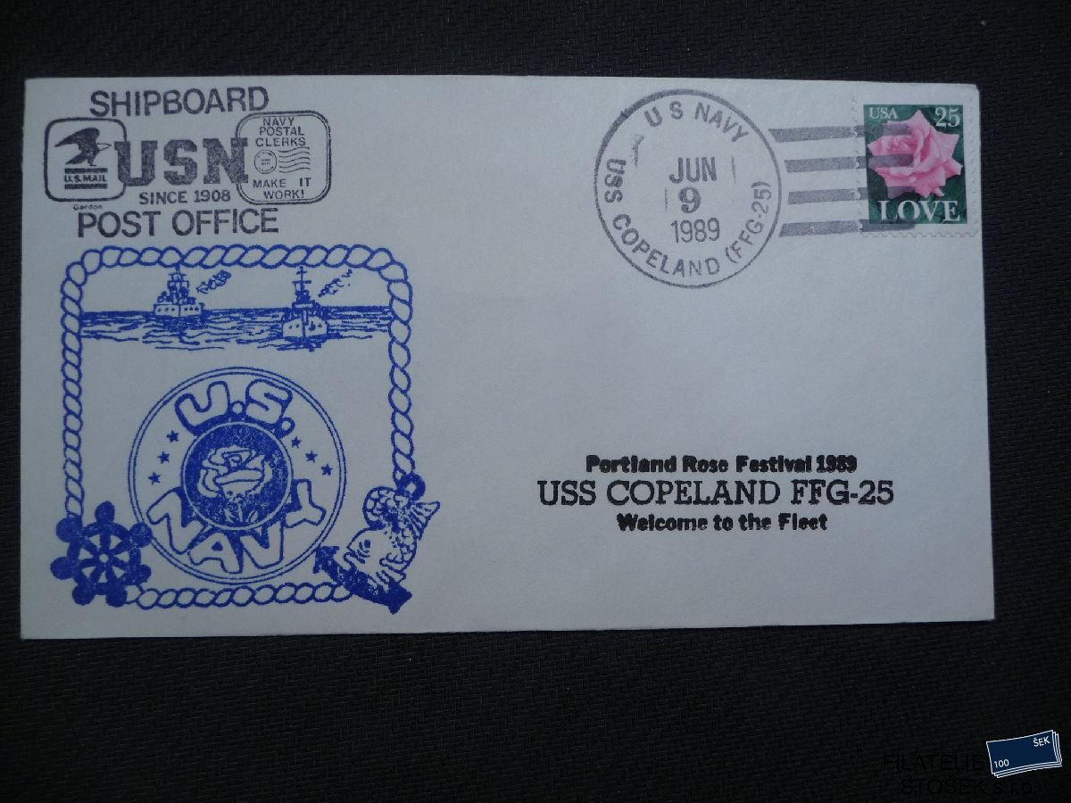Lodní pošta celistvosti - USA - USS Copeland