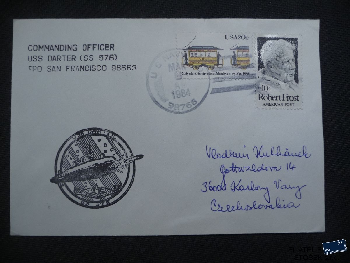 Lodní pošta celistvosti - USA - USS Darter