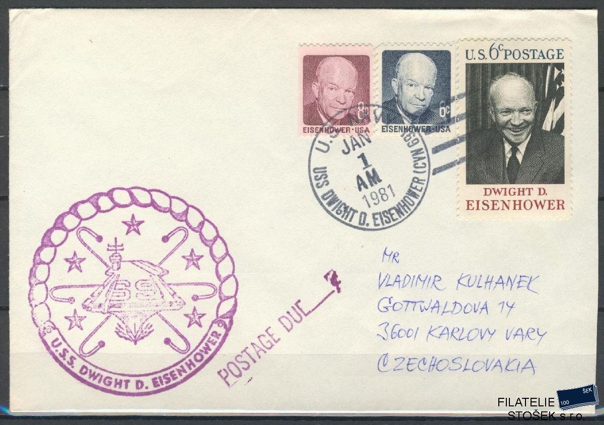 Lodní pošta celistvosti - USA - USS Dwight D. Eisenhower