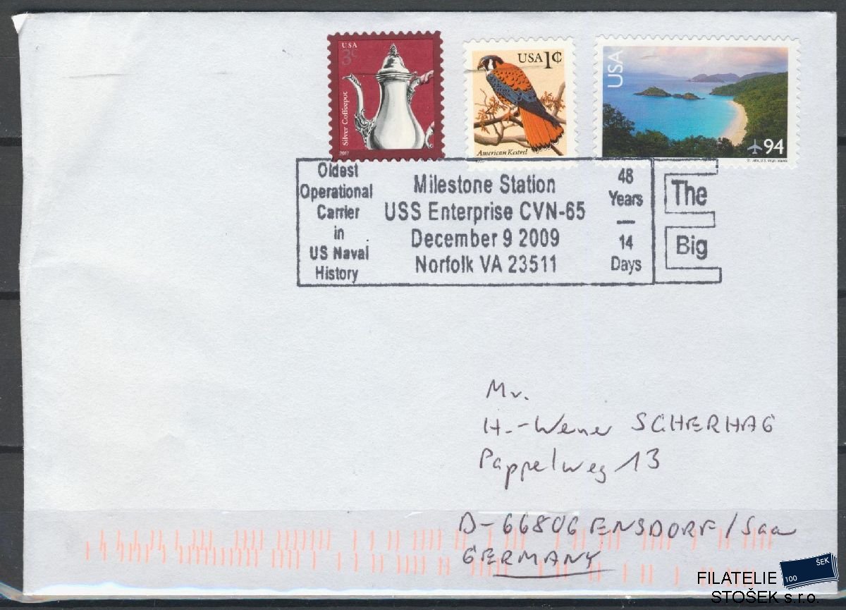 Lodní pošta celistvosti - USA - USS Enterprise