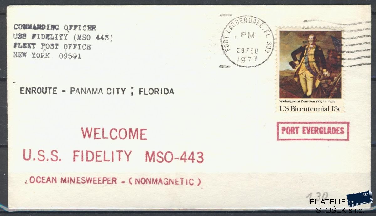 Lodní pošta celistvosti - USA - USS Fidelity
