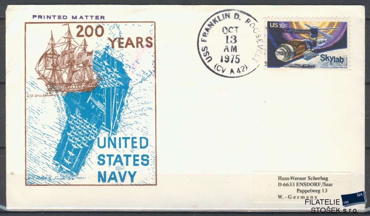 Lodní pošta celistvosti - USA - USS Franlin D. Roosvelt