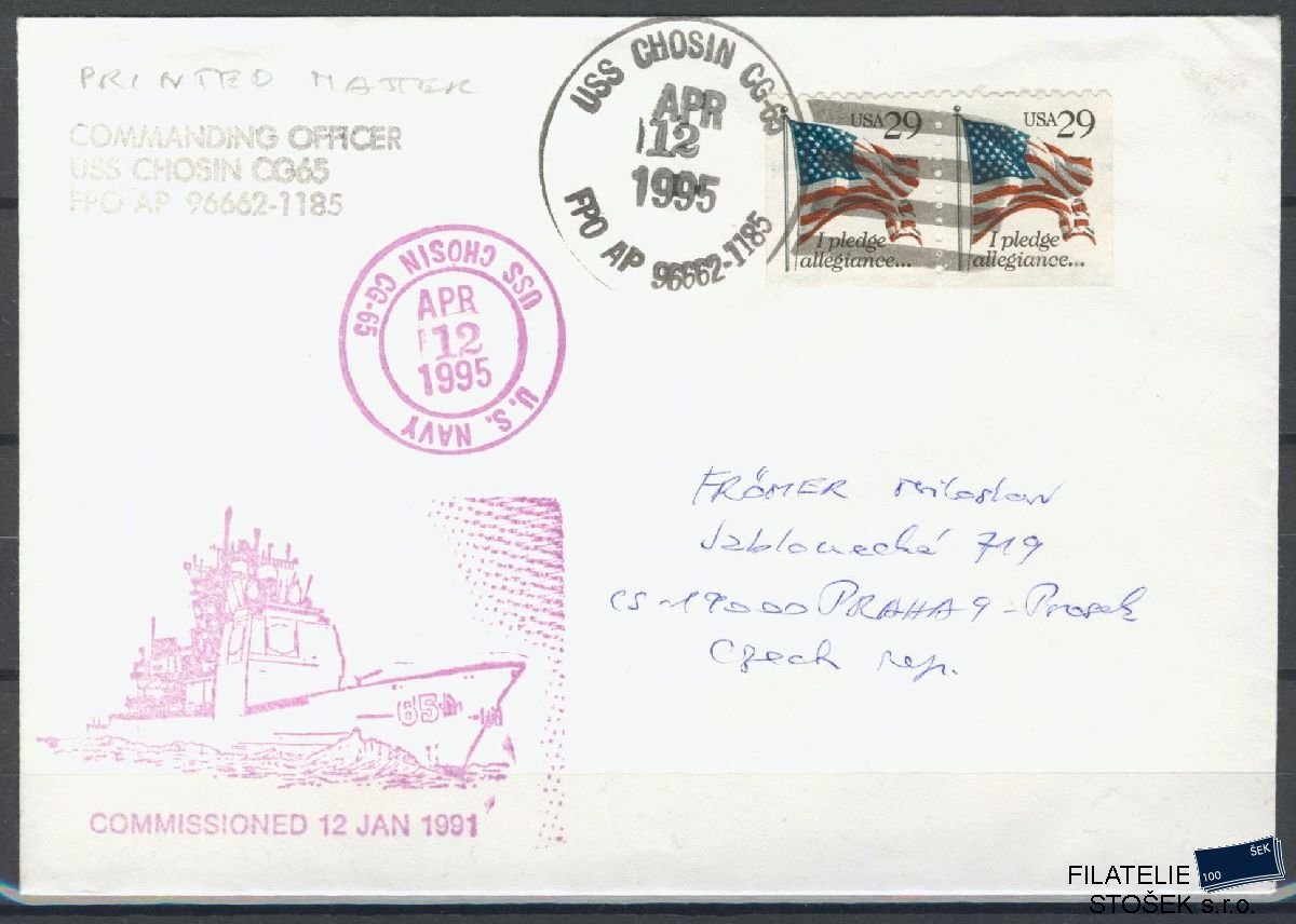 Lodní pošta celistvosti - USA - USS Chosin