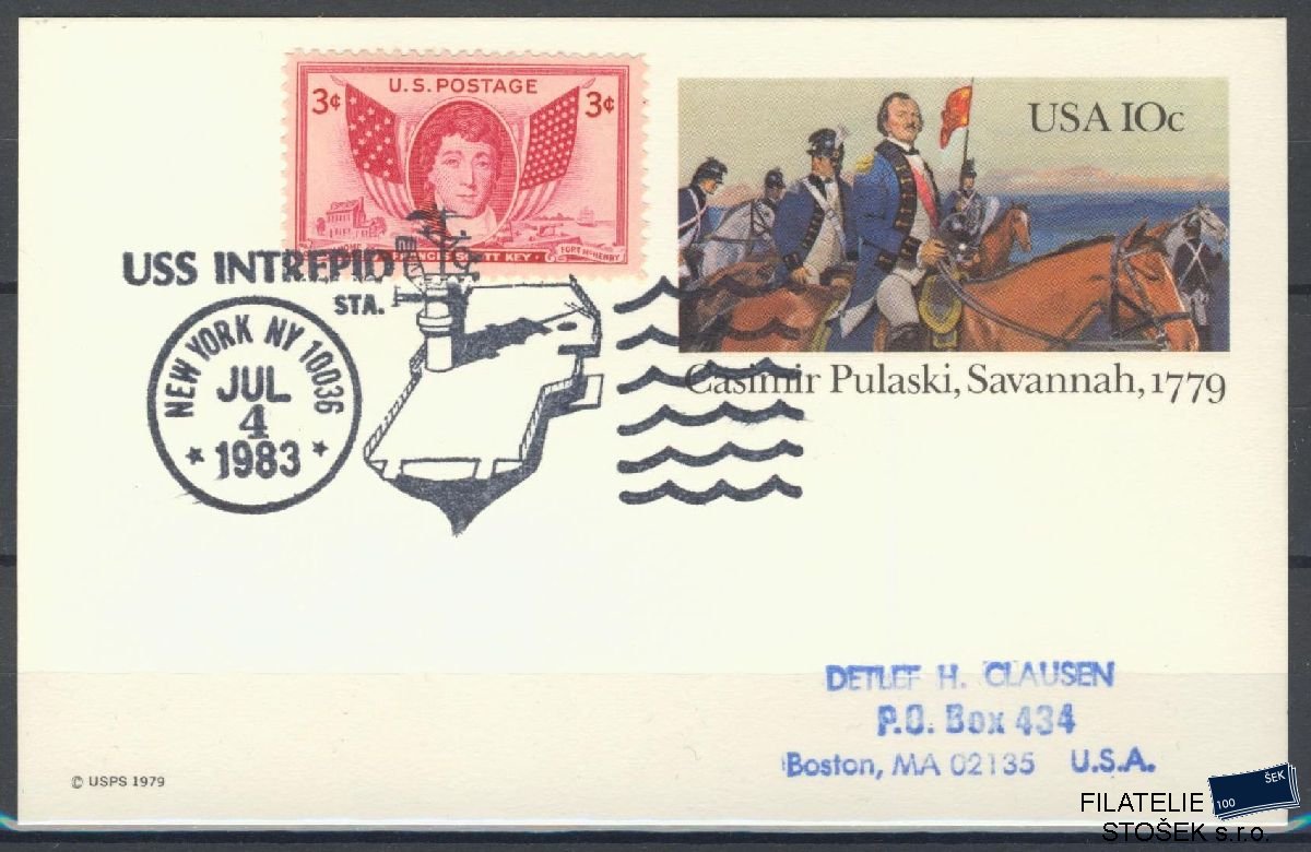 Lodní pošta celistvosti - USA - USS Intrepid