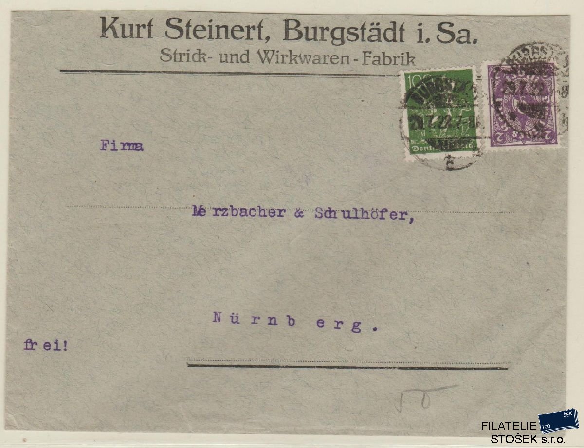 Deutsches Reich celistvost - Burgstät - Nürnberg
