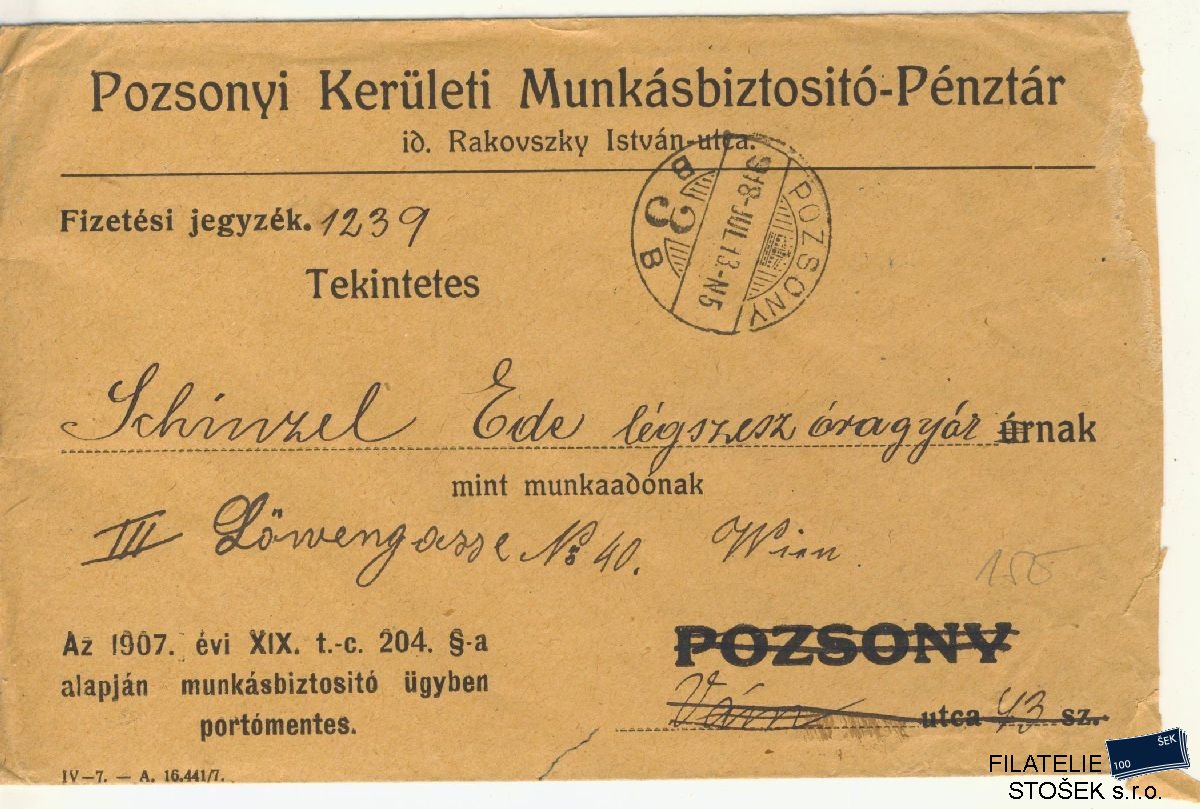 Maďarsko celistvosti - Pozsony