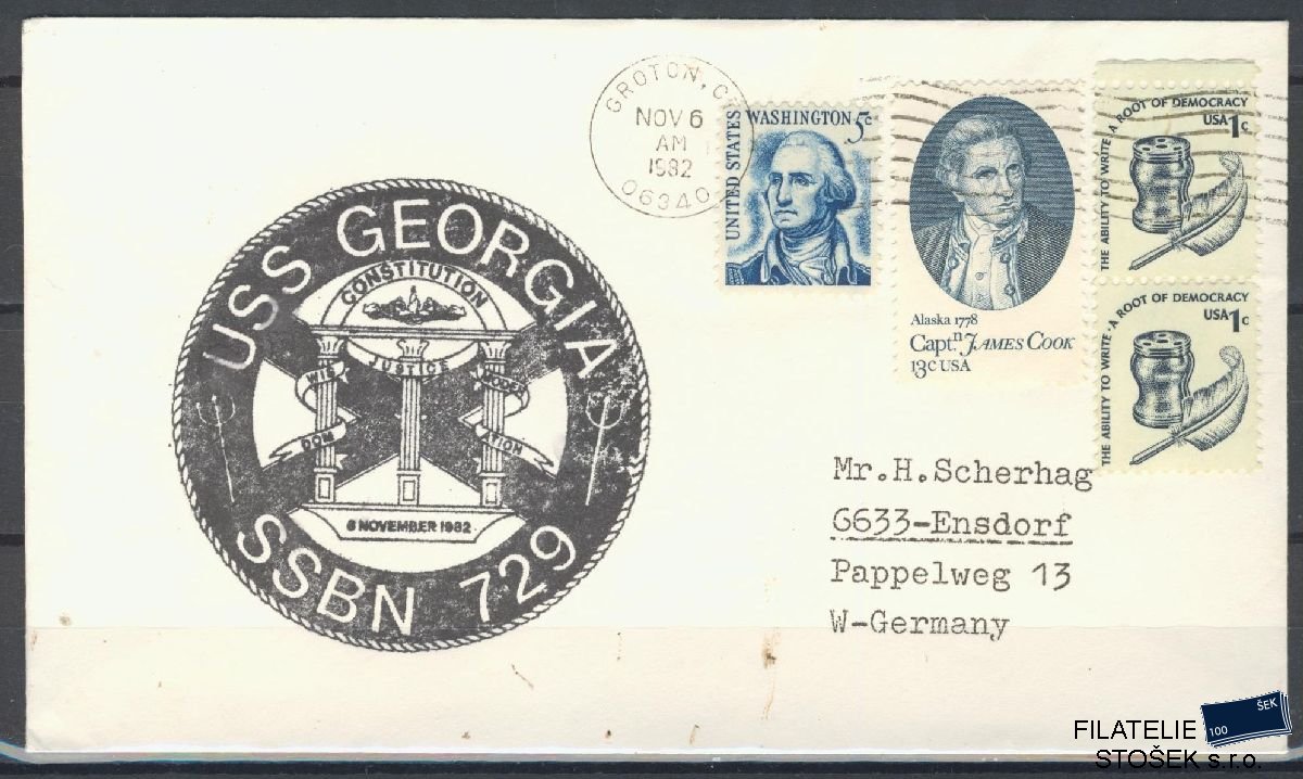 Lodní pošta celistvosti - USA - USS Georgia