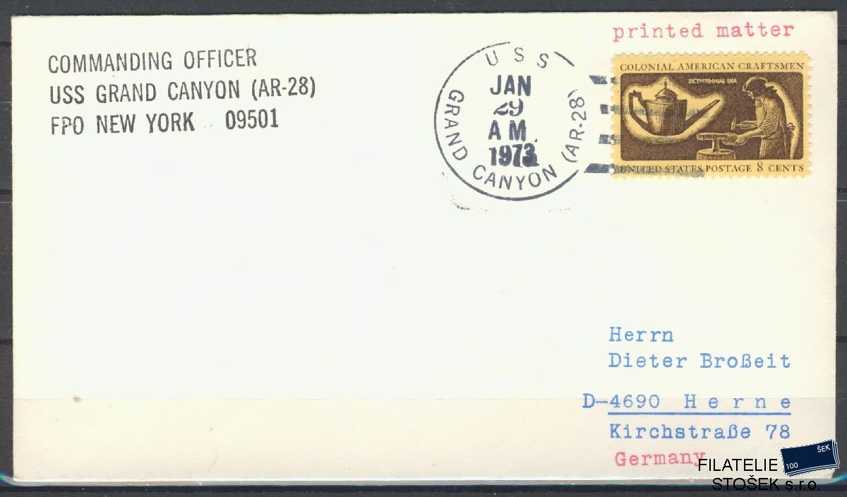 Lodní pošta celistvosti - USA - USS Grand Canyon