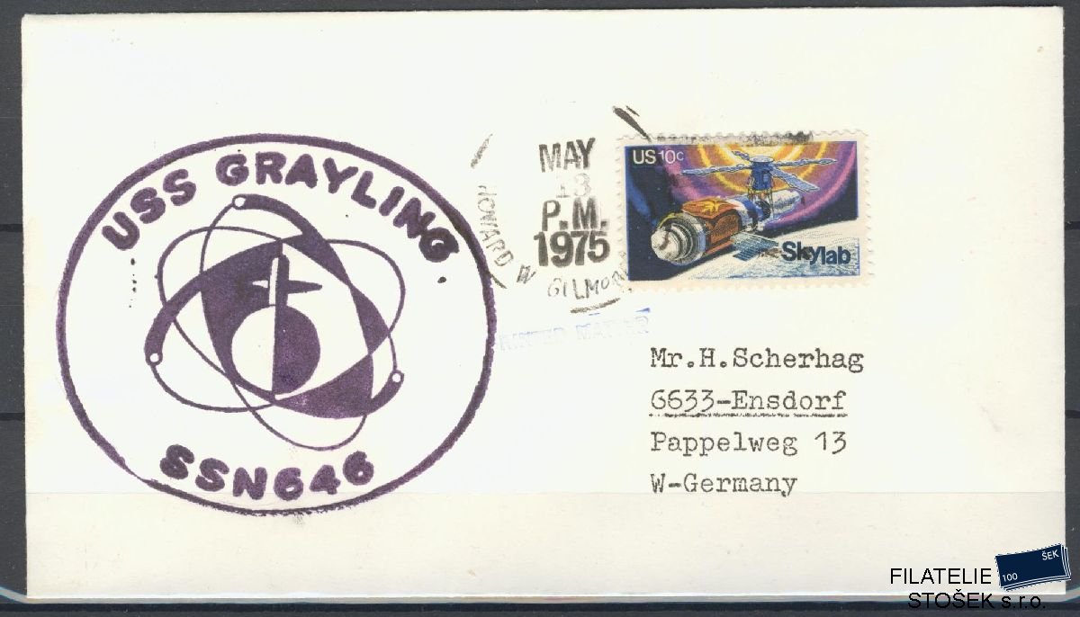 Lodní pošta celistvosti - USA - USS Grayling