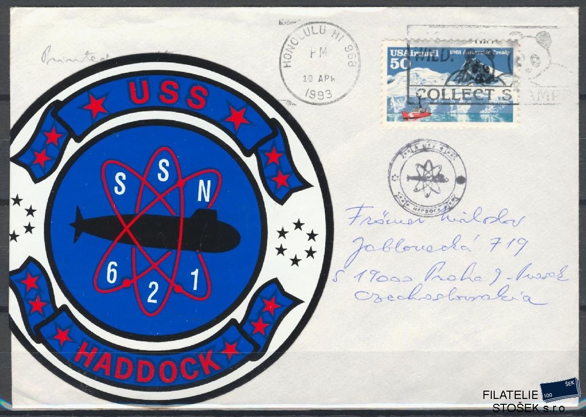 Lodní pošta celistvosti - USA - USS Haddock