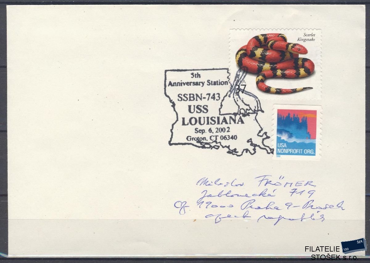 Lodní pošta celistvosti - USA - USS Louisiana