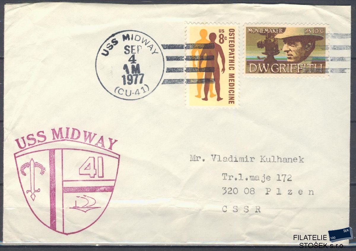 Lodní pošta celistvosti - USA - USS Midway