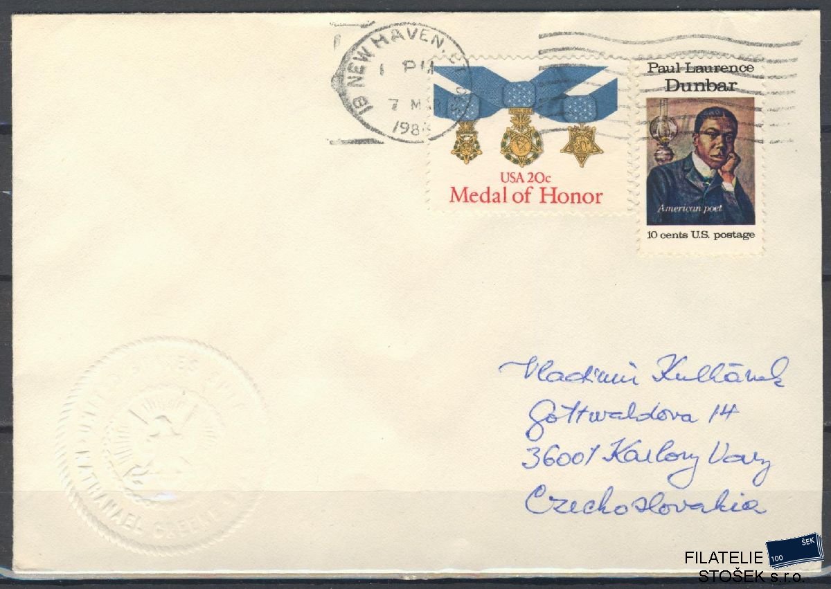 Lodní pošta celistvosti - USA - USS New Haven