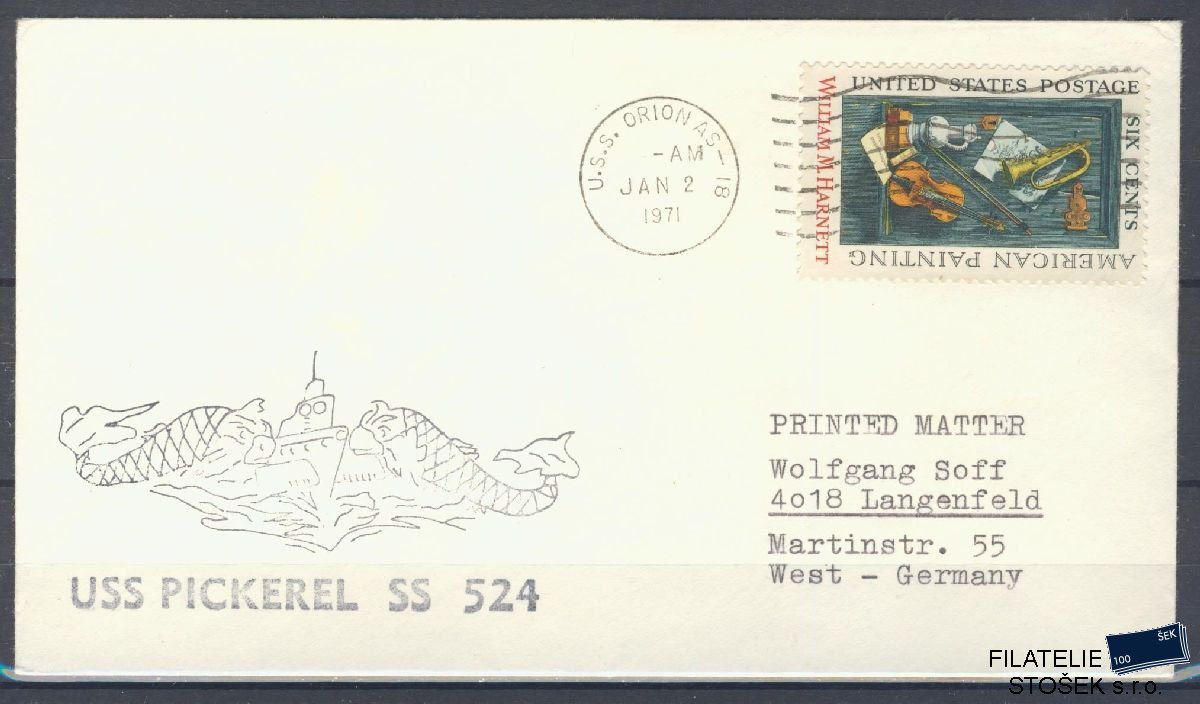 Lodní pošta celistvosti - USA - USS Pickerel