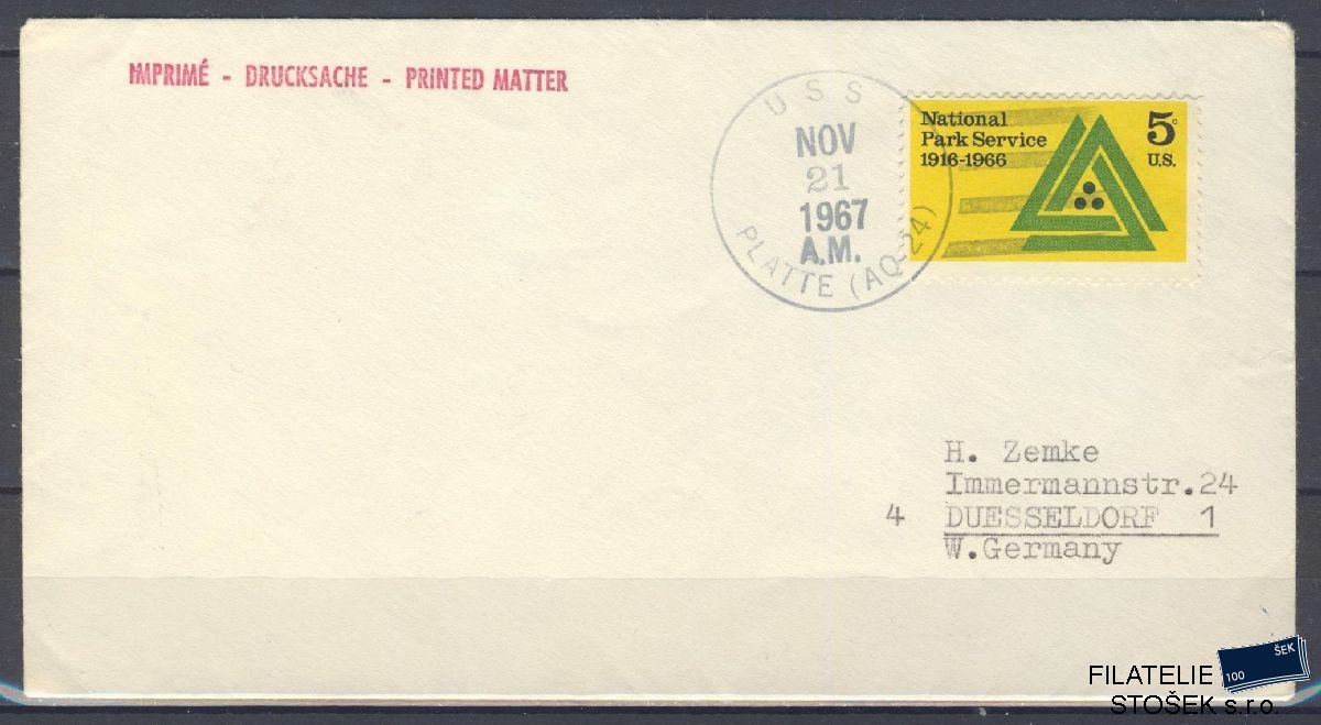 Lodní pošta celistvosti - USA - USS Platte