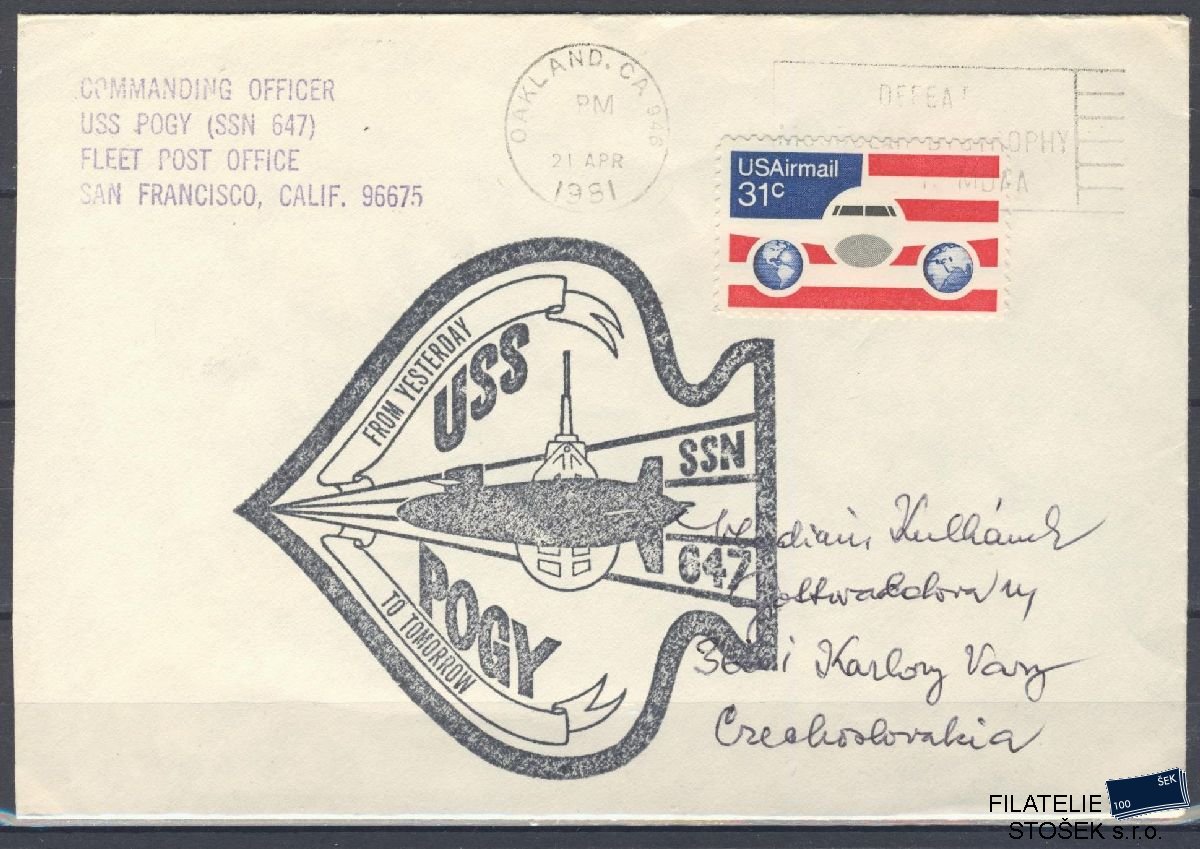Lodní pošta celistvosti - USA - USS Pogy
