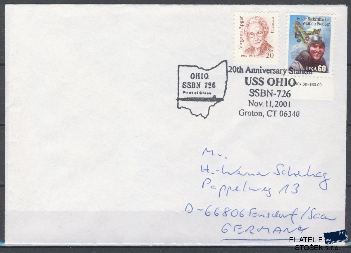 Lodní pošta celistvosti - USA - USS Ohio
