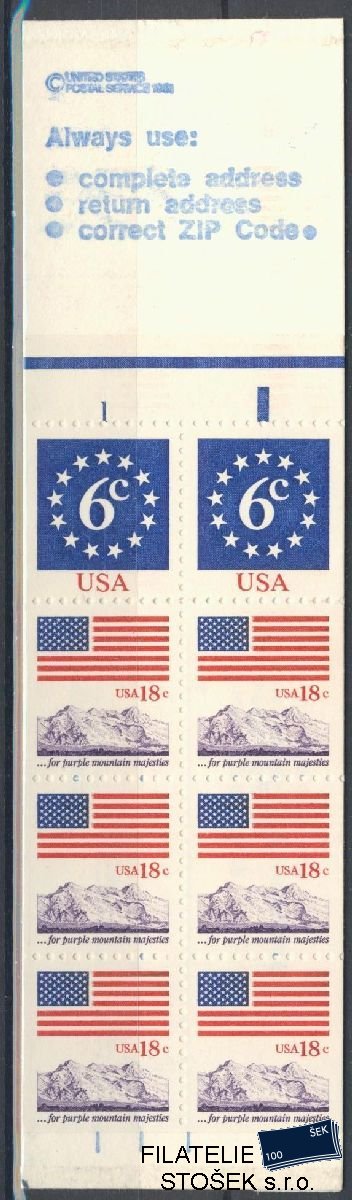 USA známky Mi 1463+1466 Sešitek