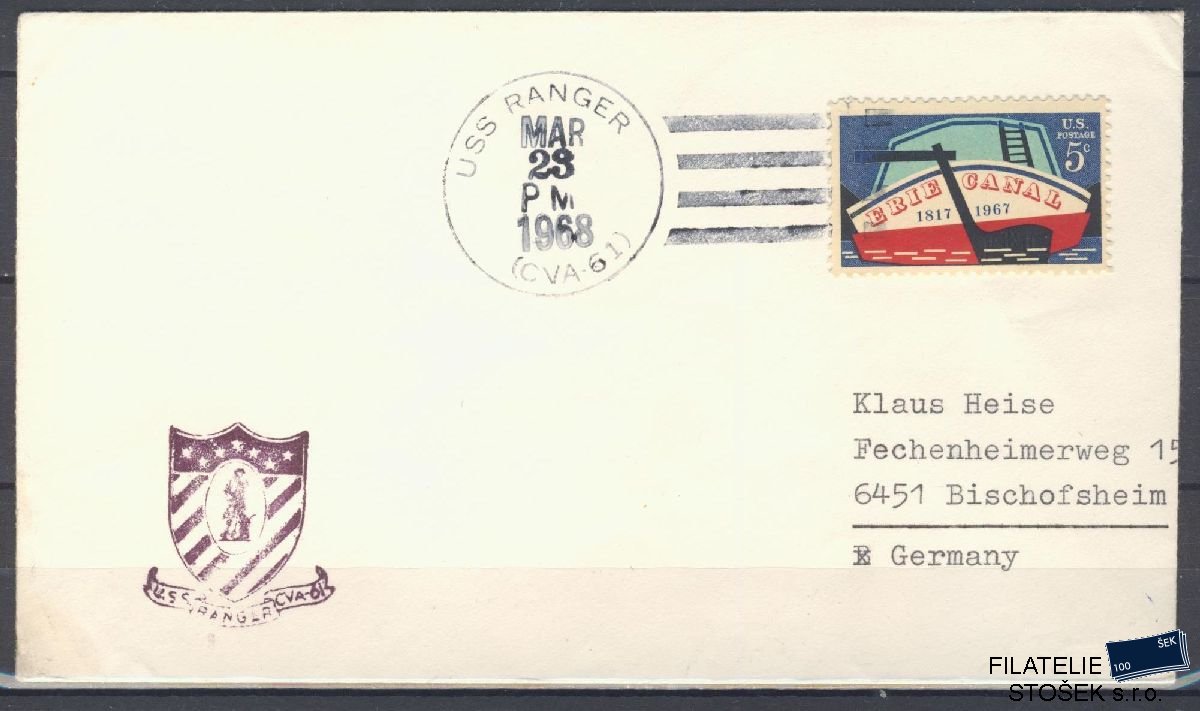 Lodní pošta celistvosti - USA - USS Ranger