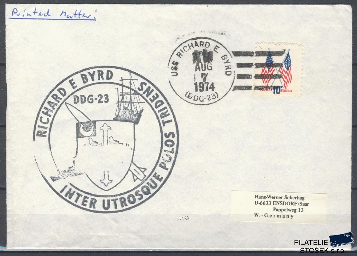 Lodní pošta celistvosti - USA - USS Richard E Byrd