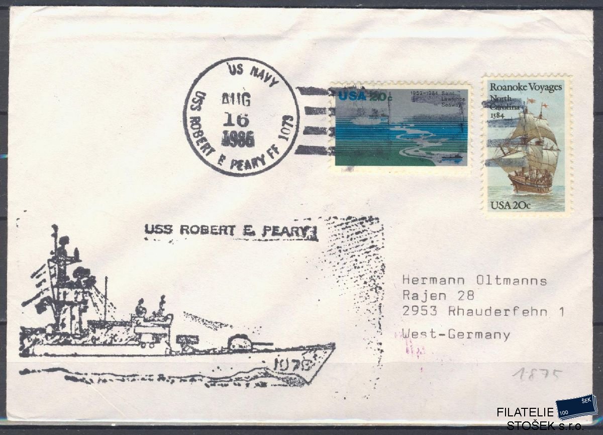Lodní pošta celistvosti - USA - USS Robert E Peary