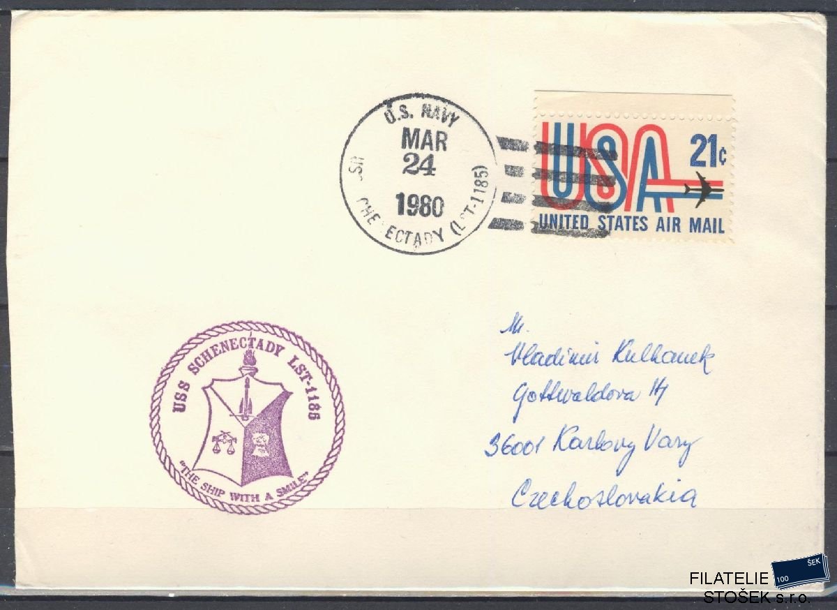 Lodní pošta celistvosti - USA - USS Schenectady