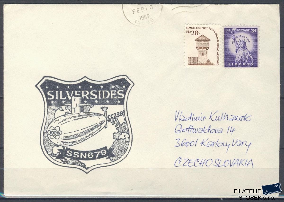 Lodní pošta celistvosti - USA - USS Silversides