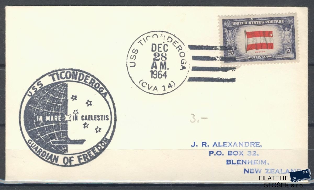 Lodní pošta celistvosti - USA - USS Ticonderoga