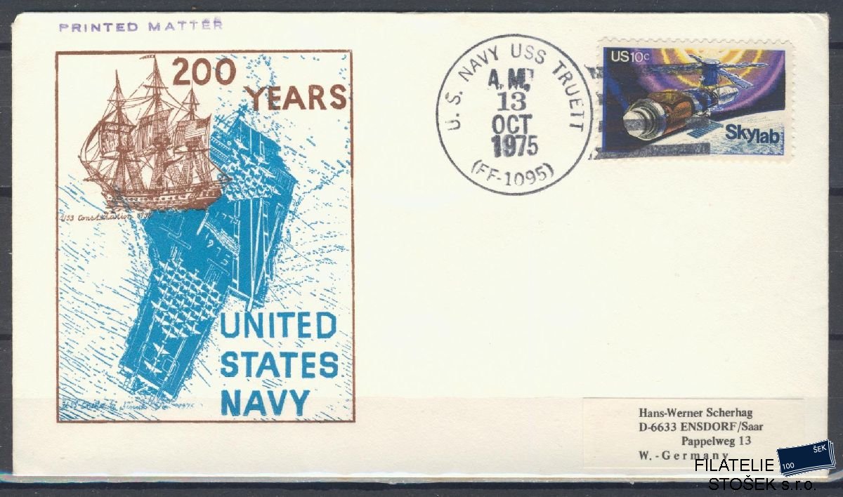 Lodní pošta celistvosti - USA - USS Truett