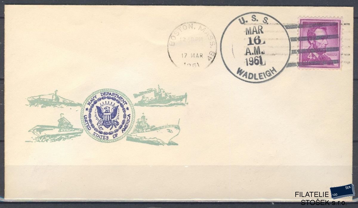 Lodní pošta celistvosti - USA - USS Wadleigh