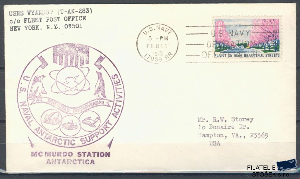 Lodní pošta celistvosti - USA - USS Wyandot