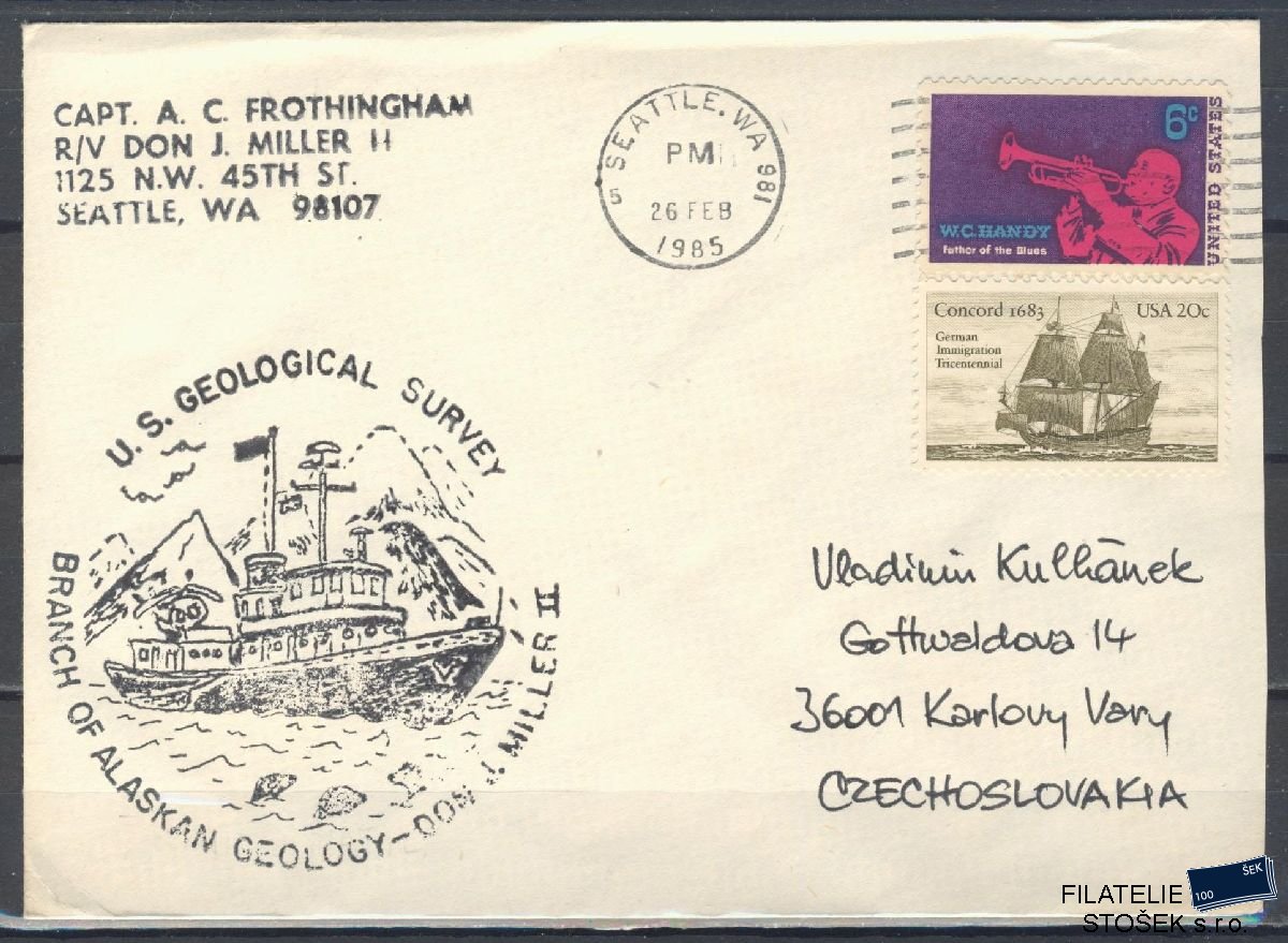 Lodní pošta celistvosti - USA - USS Geological Survey