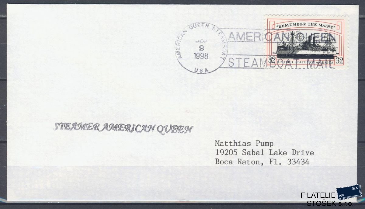 Lodní pošta celistvosti - USA - USS American Queen