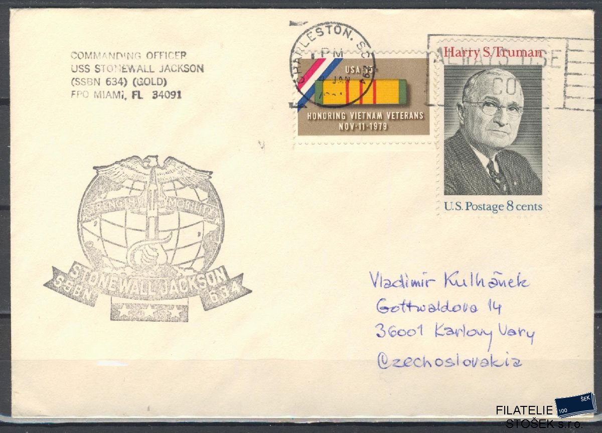 Lodní pošta celistvosti - USA - USS Stonewall Jackson