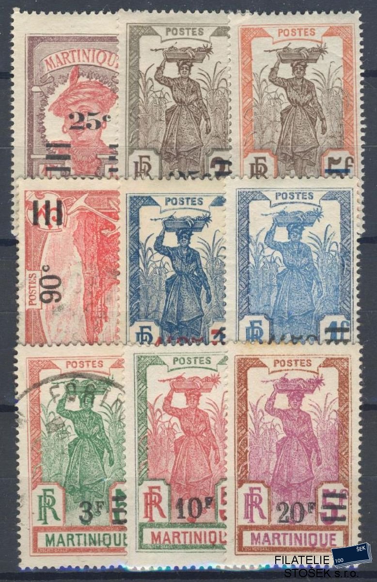 Martinique známky Yv 111-19 - Sestava