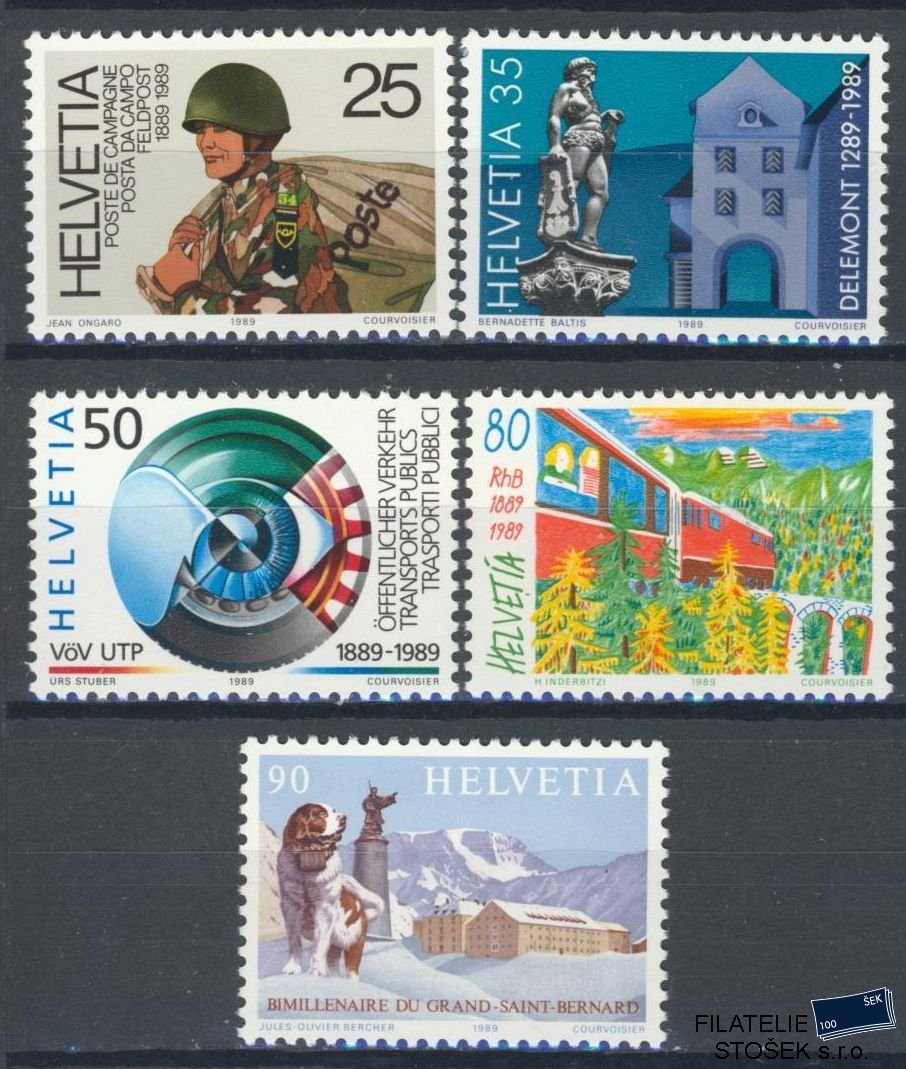 Švýcarsko známky Mi 1385-89
