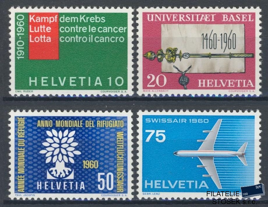 Švýcarsko známky Mi 692-95