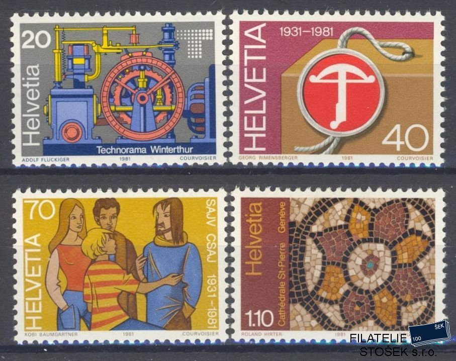 Švýcarsko známky Mi 1206-9