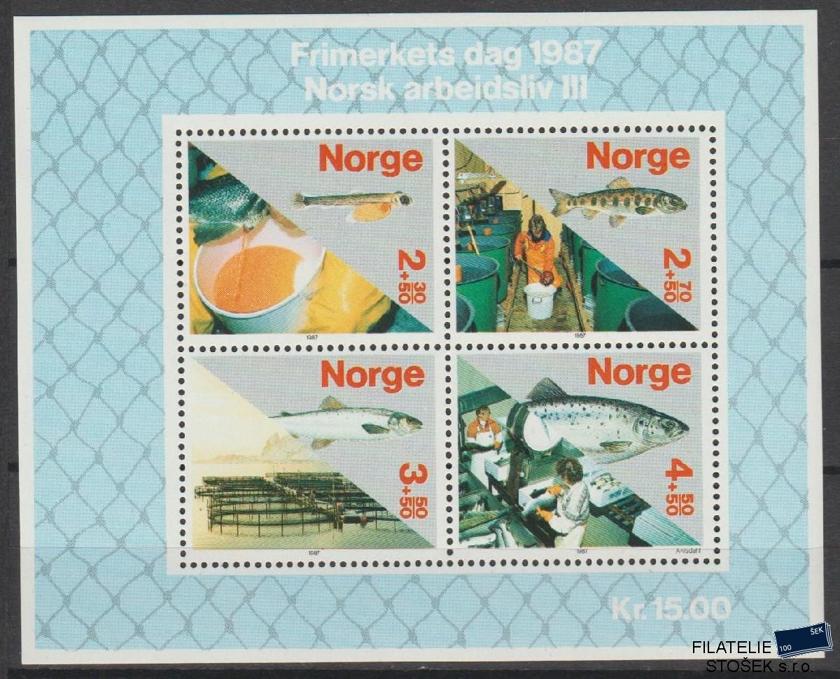 Norsko známky Mi Blok 8